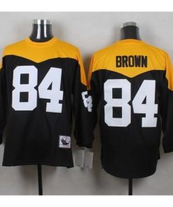 Mitchell And Ness 1967 Pittsburgh Steelers #84 Antonio Brown Black/Yelllow Throwback Stitched NFL Jersey
