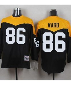 Mitchell And Ness 1967 Pittsburgh Steelers #86 Hines Ward Black/Yelllow Throwback Stitched NFL Jersey