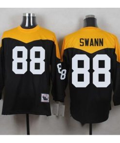 Mitchell And Ness 1967 Pittsburgh Steelers #88 Lynn Swann Black/Yelllow Throwback Stitched NFL Jersey