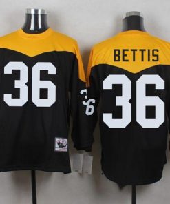 Mitchell And Ness 1967 Steelers #36 Jerome Bettis Black/Yelllow Throwback Stitched NFL Jersey