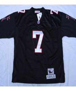Mitchell And Ness Atlanta Falcons #7 Michael Vick Black Throwback Stitched NFL Jersey
