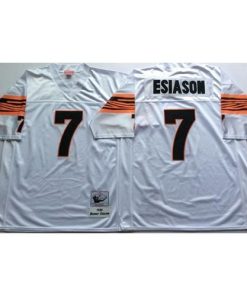 Mitchell And Ness Cincinnati Bengals #7 Boomer Esiason White Throwback Stitched NFL Jersey