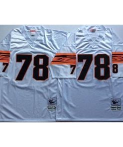 Mitchell And Ness Cincinnati Bengals #78 Anthony Munoz White Throwback Stitched NFL Jersey