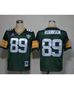 Mitchell And Ness Green Bay Packers #89 Dave Robinson Green Throwback Stitched Jersey