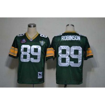 Mitchell And Ness Green Bay Packers #89 Dave Robinson Green Throwback Stitched Jersey