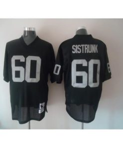 Mitchell And Ness Las Vegas Raiders #60 Otis Sistrunk Black Stitched NFL Jersey