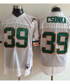 Mitchell And Ness Miami Dolphins #39 Larry Csonka White Throwback Stitched NFL Jersey