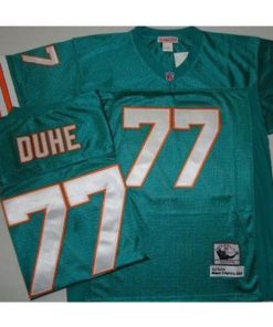 Mitchell And Ness Miami Dolphins #77 AJ Duhe Green Stitched NFL Jersey