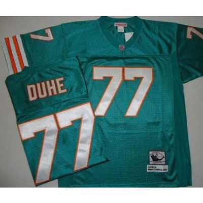 Mitchell And Ness Miami Dolphins #77 AJ Duhe Green Stitched NFL Jersey