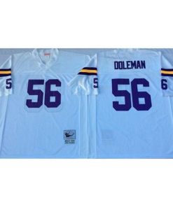 Mitchell And Ness Minnesota Vikings #56 Chris Doleman White Throwback Stitched NFL Jersey