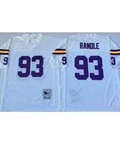 Mitchell And Ness Minnesota Vikings #93 John Randle White Throwback Stitched NFL Jersey