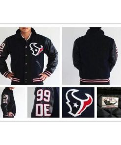 Mitchell And Ness NFL Houston Houston Texans #99 J.J. Watt Authentic Wool Jacket