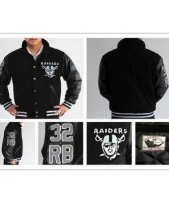 Mitchell And Ness NFL Las Vegas Raiders #32 Marcus Allen Authentic Wool Jacket