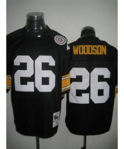 Mitchell And Ness Pittsburgh Steelers #26 Rod Woodson Black Stitched Throwback NFL Jersey