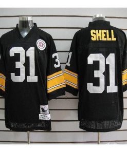 Mitchell And Ness Pittsburgh Steelers #31 Donnie Shell Black Stitched NFL Jersey