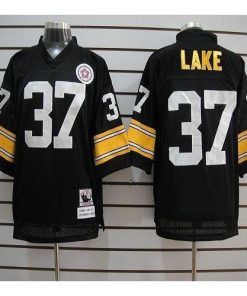 Mitchell And Ness Pittsburgh Steelers #37 Carnell Lake Black Stitched NFL Jersey