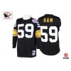 Mitchell And Ness Pittsburgh Steelers #59 Jack Ham Black Stitched Jersey