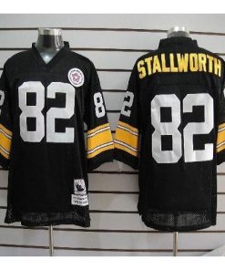 Mitchell And Ness Pittsburgh Steelers #82 John Stallworth Black Stitched NFL Jersey