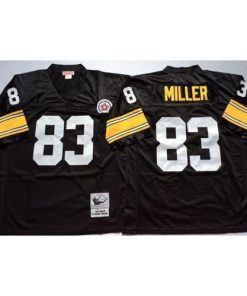 Mitchell And Ness Pittsburgh Steelers #83 Heath Miller Black Throwback Stitched NFL Jersey