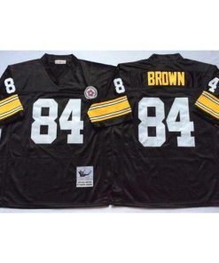 Mitchell And Ness Pittsburgh Steelers #84 Antonio Brown Black Throwback Stitched NFL Jersey
