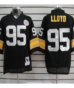 Mitchell And Ness Pittsburgh Steelers #95 Greg Lloyd Black Stitched Jersey