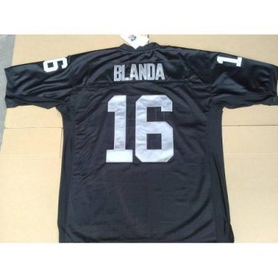 Mitchell and Ness Las Vegas Raiders #16 George Blanda Black Stitched Throwback NFL Jersey