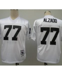 Mitchell and Ness Las Vegas Raiders #77 Lyle Alzado White Stitched Throwback NFL Jersey