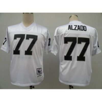 Mitchell and Ness Las Vegas Raiders #77 Lyle Alzado White Stitched Throwback NFL Jersey
