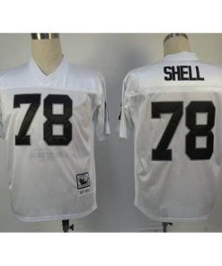 Mitchell and Ness Las Vegas Raiders #78 Art Shell White Stitched NFL Jersey