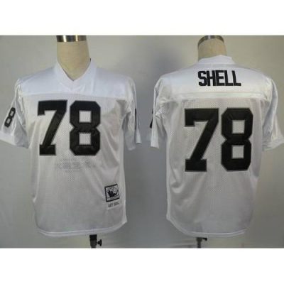 Mitchell and Ness Las Vegas Raiders #78 Art Shell White Stitched NFL Jersey
