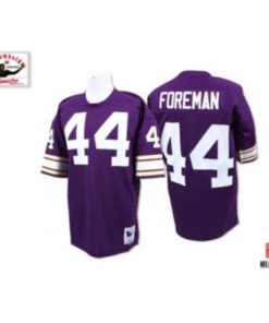 Mitchell and Ness Minnesota Vikings #44 Chuck Foreman Purple Stitched Throwback NFL Jersey