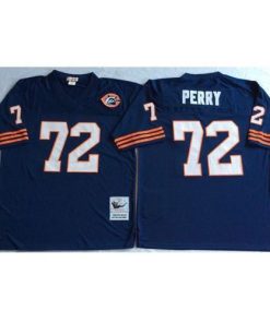 Mitchell&Ness Chicago Bears #72 William Perry Blue Big No. Throwback Stitched NFL Jersey