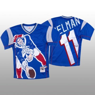 NFL New England Patriots #11 Julian Edelman Blue Mitchell & Nell Big Face Fashion Limited NFL Jersey