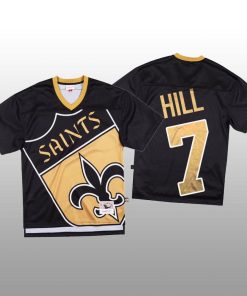 NFL New Orleans Saints #7 Taysom Hill Black Mitchell & Nell Big Face Fashion Limited NFL Jersey
