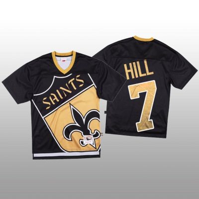 NFL New Orleans Saints #7 Taysom Hill Black Mitchell & Nell Big Face Fashion Limited NFL Jersey