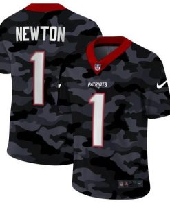 New England Patriots #1 Cam Newton Nike 2020 Black CAMO Vapor Untouchable Limited Stitched NFL Jersey