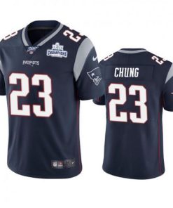 New England Patriots #23 Patrick Chung Navy Super Bowl LIII Champions Vapor Limited NFL Jersey