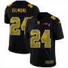 New England Patriots #24 Stephon Gilmore Black Nike Golden Sequin Vapor Limited NFL Jersey