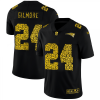 New England Patriots #24 Stephon Gilmore Nike Leopard Print Fashion Vapor Limited NFL Jersey Black