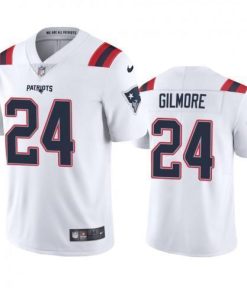 New England Patriots #24 Stephon Gilmore Nike White 2020 Vapor Limited Jersey