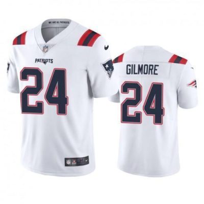 New England Patriots #24 Stephon Gilmore Nike White 2020 Vapor Limited Jersey