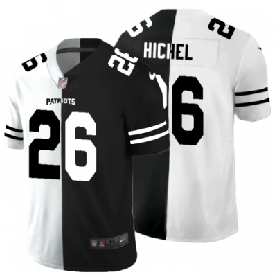 New England Patriots #26 Sony Michel Black V White Peace Split Nike Vapor Untouchable Limited NFL Jersey