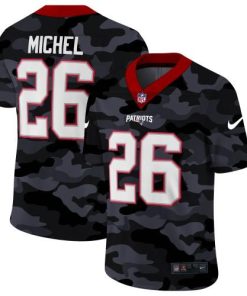 New England Patriots #26 Sony Michel Nike 2020 Black CAMO Vapor Untouchable Limited Stitched NFL Jersey