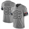 New England Patriots #26 Sony Michel Nike Gray Gridiron II Vapor Untouchable Limited NFL Jersey