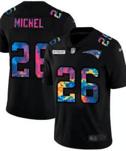 New England Patriots #26 Sony Michel Nike Multi-Color Black 2020 NFL Crucial Catch Vapor Untouchable Limited Jersey