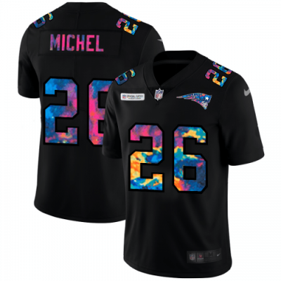 New England Patriots #26 Sony Michel Nike Multi-Color Black 2020 NFL Crucial Catch Vapor Untouchable Limited Jersey