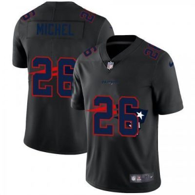 New England Patriots #26 Sony Michel Nike Team Logo Dual Overlap Limited NFL Jersey Black