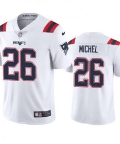 New England Patriots #26 Sony Michel Nike White 2020 Vapor Limited Jersey