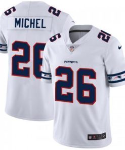 New England Patriots #26 Sony Michel Nike White Team Logo Vapor Limited NFL Jersey
