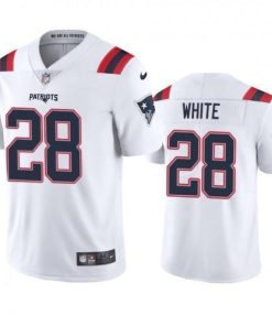 New England Patriots #28 James White Nike White 2020 Vapor Limited Jersey